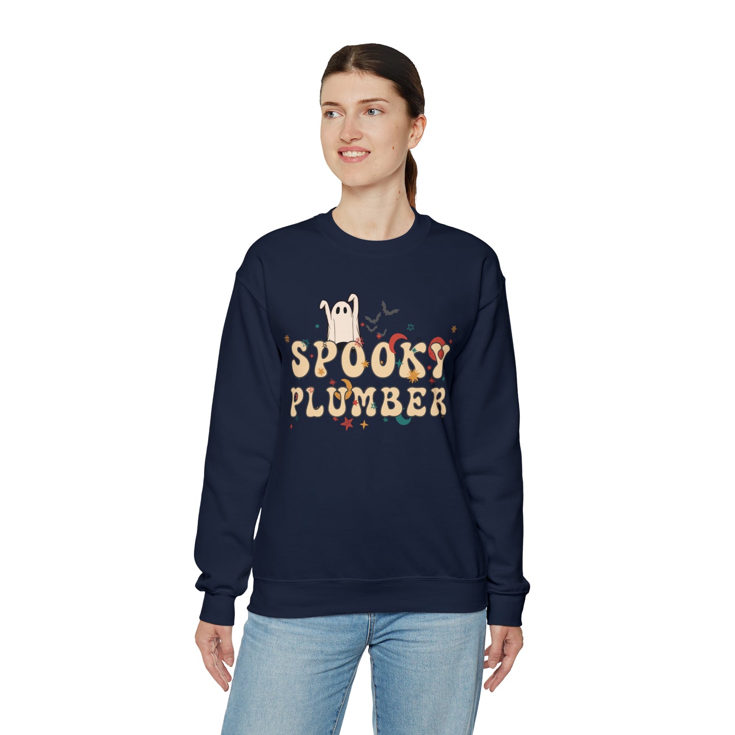 Spooky Plumber Halloween Sweatshirt, Halloween Gift for Plumber, Plumber's Spooky Sweater