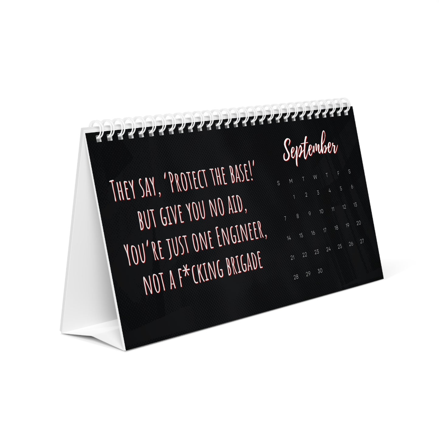 2025 TF2 Engineer Demotivational Quotes Desktop Calendar, Funny Gifts