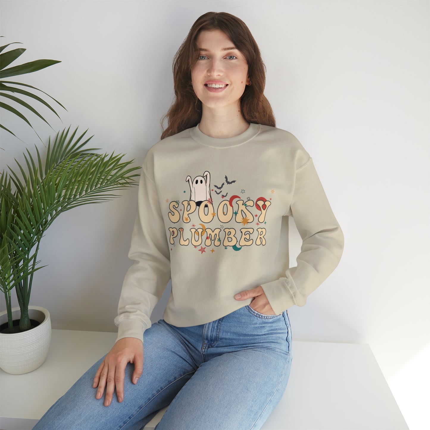 Spooky Plumber Halloween Sweatshirt, Halloween Gift for Plumber, Plumber's Spooky Sweater
