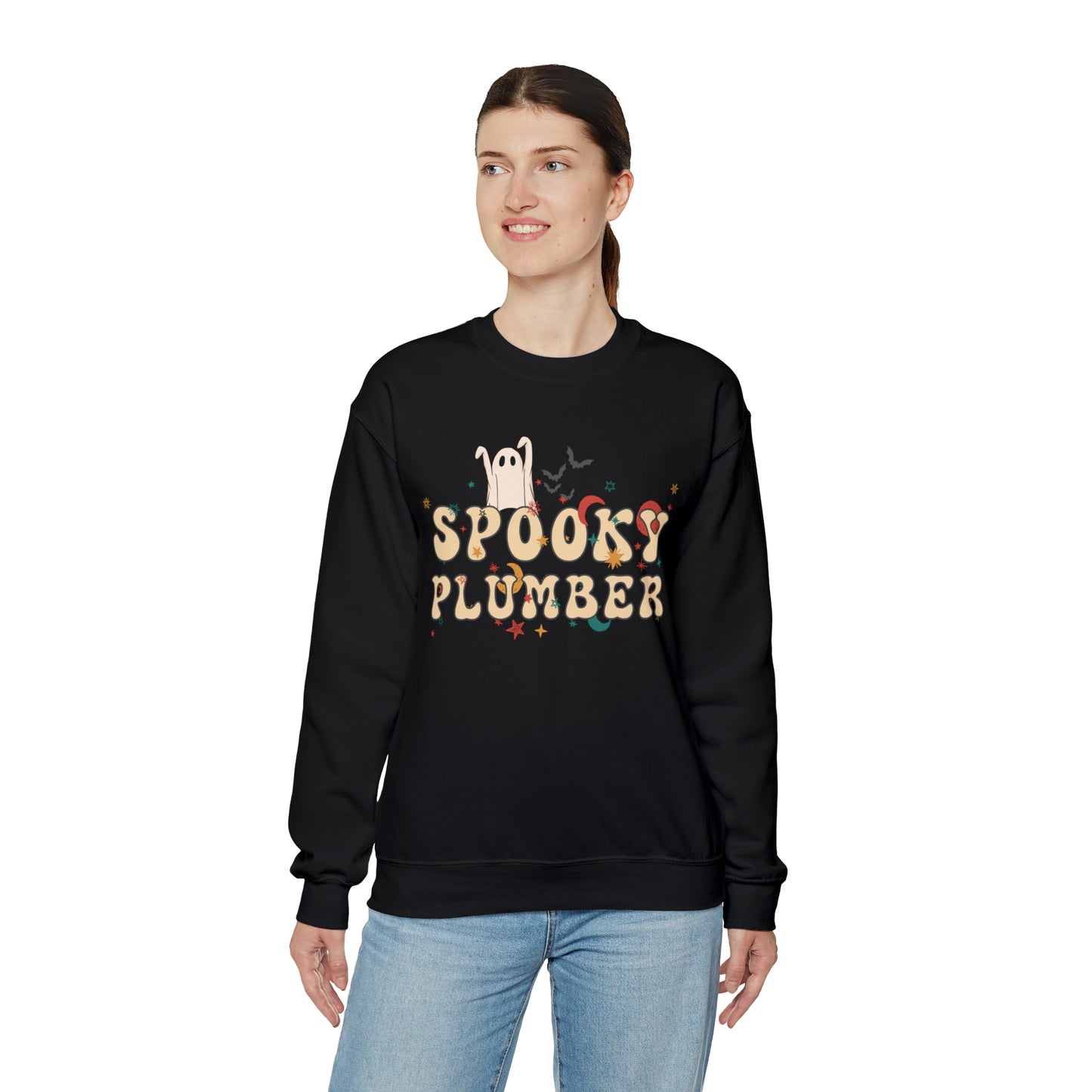 Spooky Plumber Halloween Sweatshirt, Halloween Gift for Plumber, Plumber's Spooky Sweater