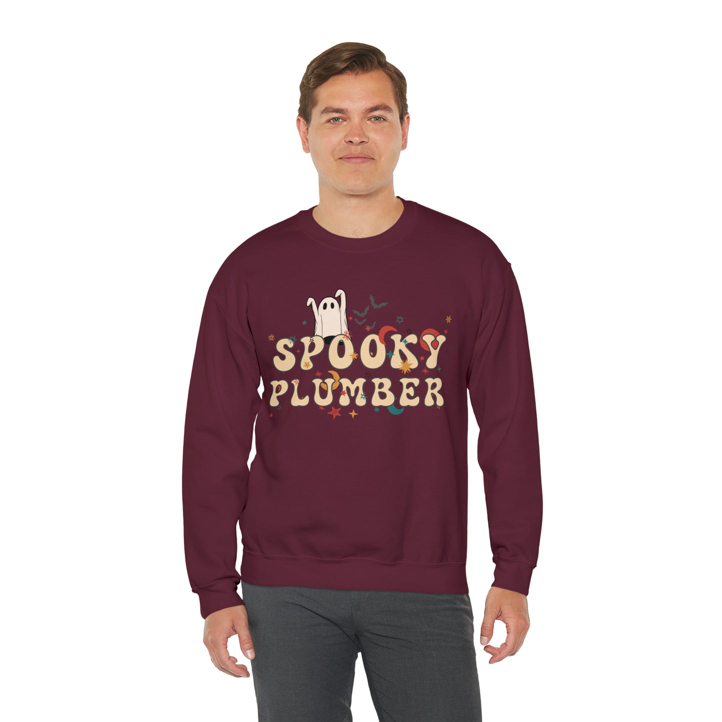 Spooky Plumber Halloween Sweatshirt, Halloween Gift for Plumber, Plumber's Spooky Sweater