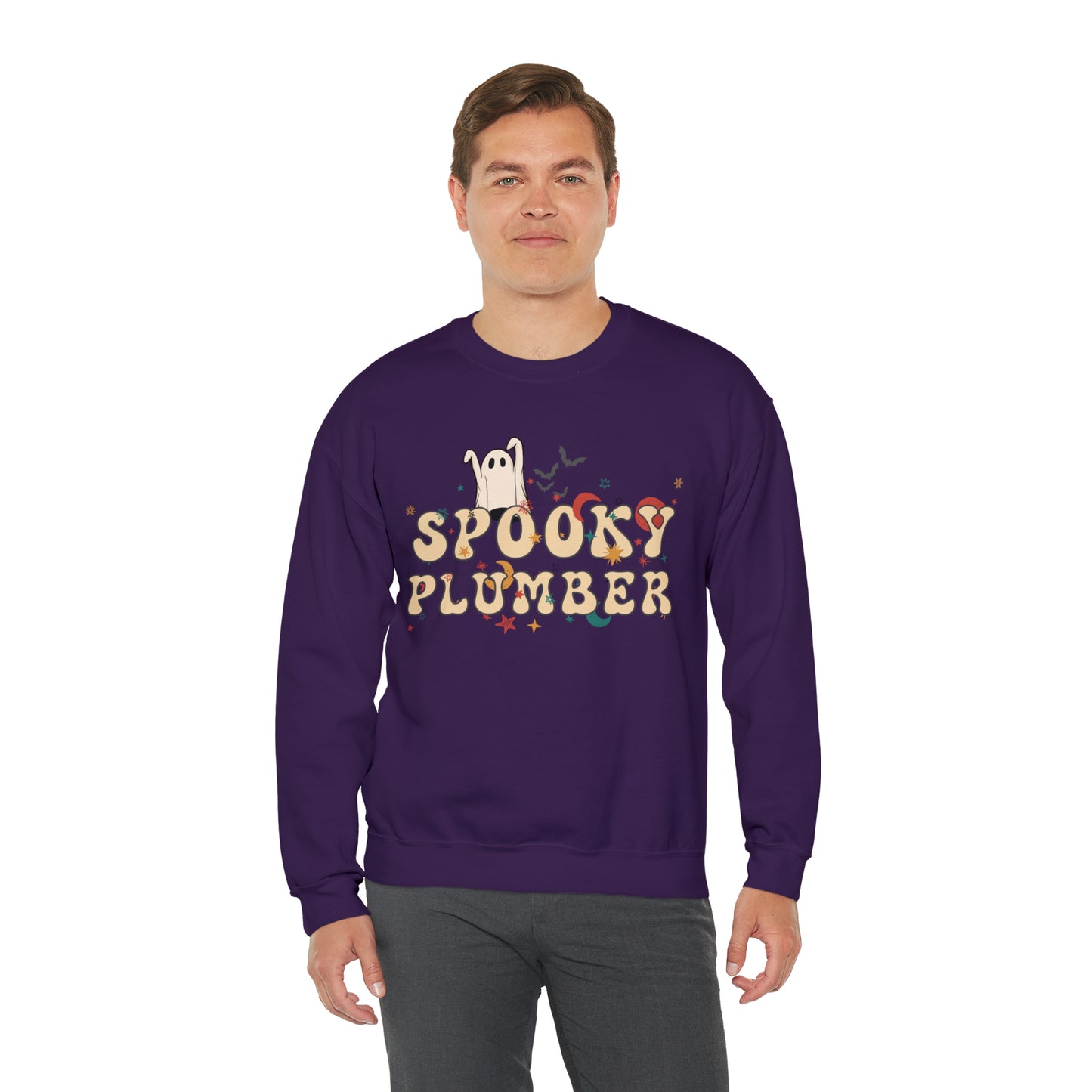 Spooky Plumber Halloween Sweatshirt, Halloween Gift for Plumber, Plumber's Spooky Sweater