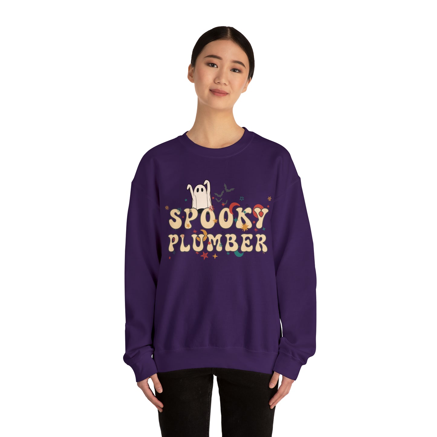 Spooky Plumber Halloween Sweatshirt, Halloween Gift for Plumber, Plumber's Spooky Sweater