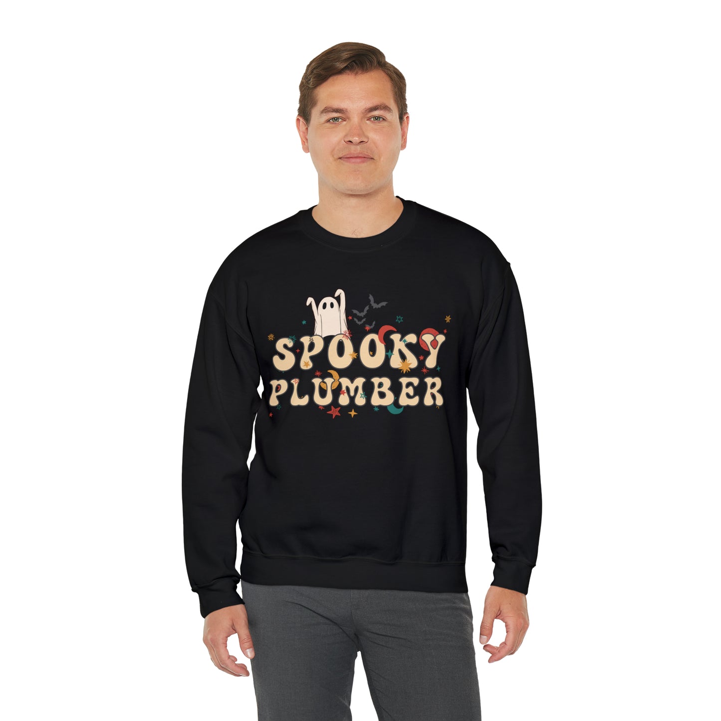 Spooky Plumber Halloween Sweatshirt, Halloween Gift for Plumber, Plumber's Spooky Sweater