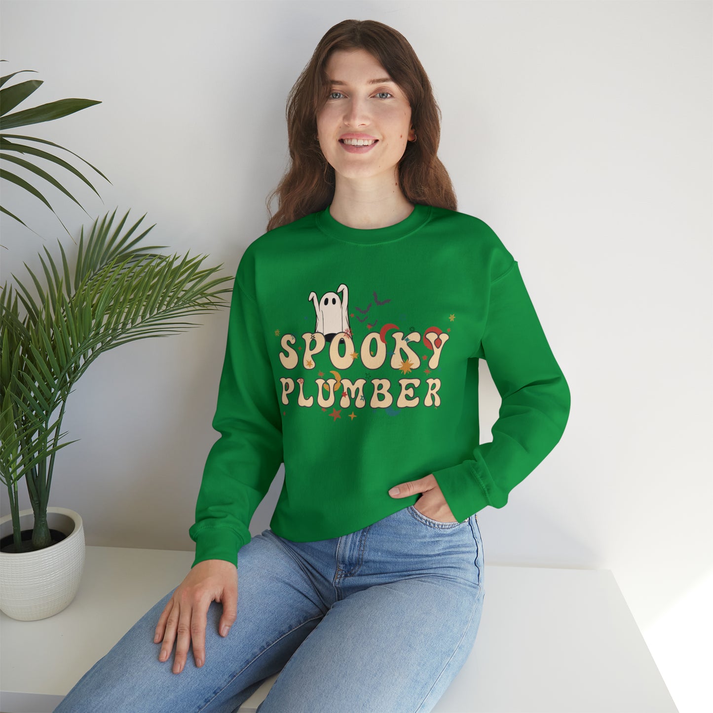 Spooky Plumber Halloween Sweatshirt, Halloween Gift for Plumber, Plumber's Spooky Sweater