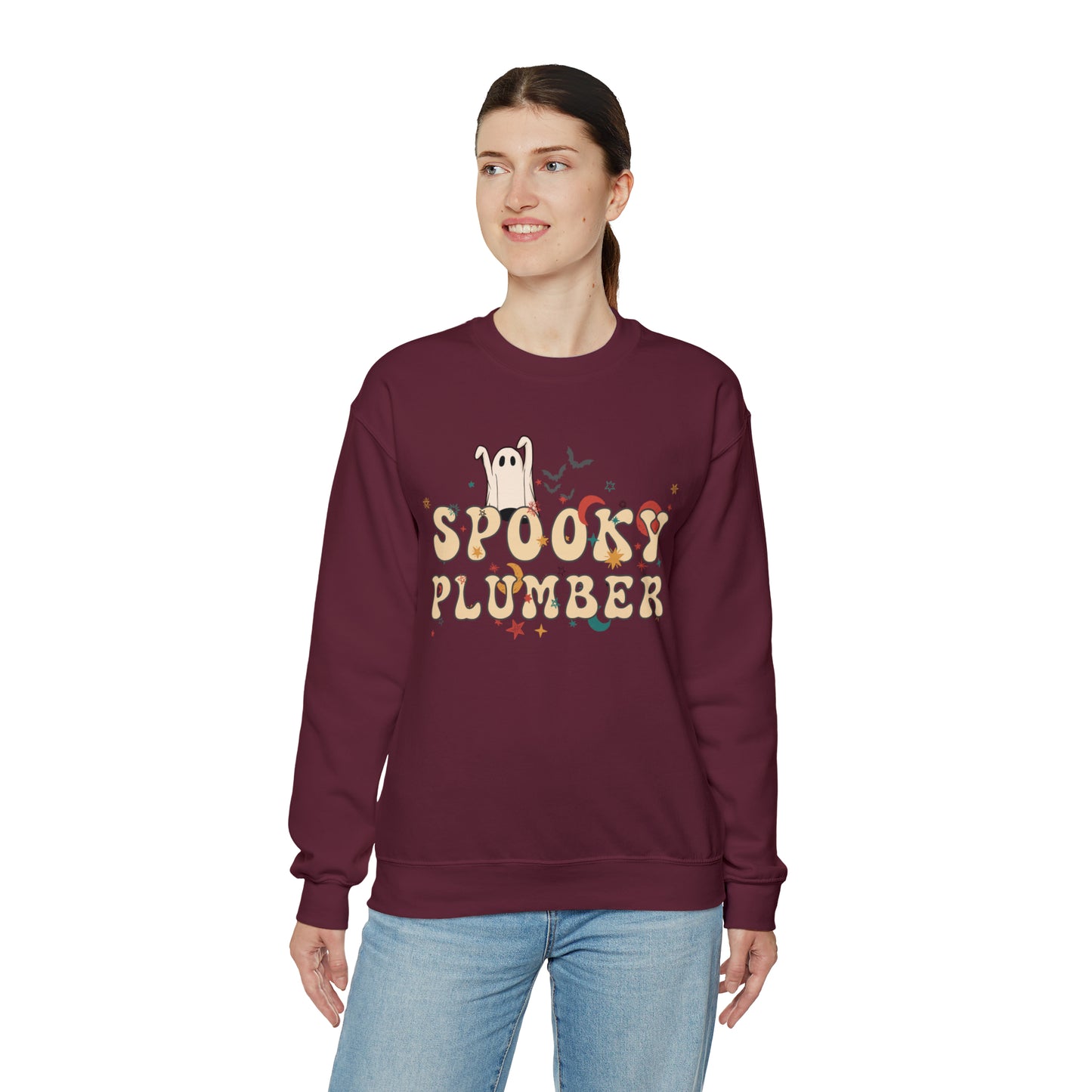 Spooky Plumber Halloween Sweatshirt, Halloween Gift for Plumber, Plumber's Spooky Sweater