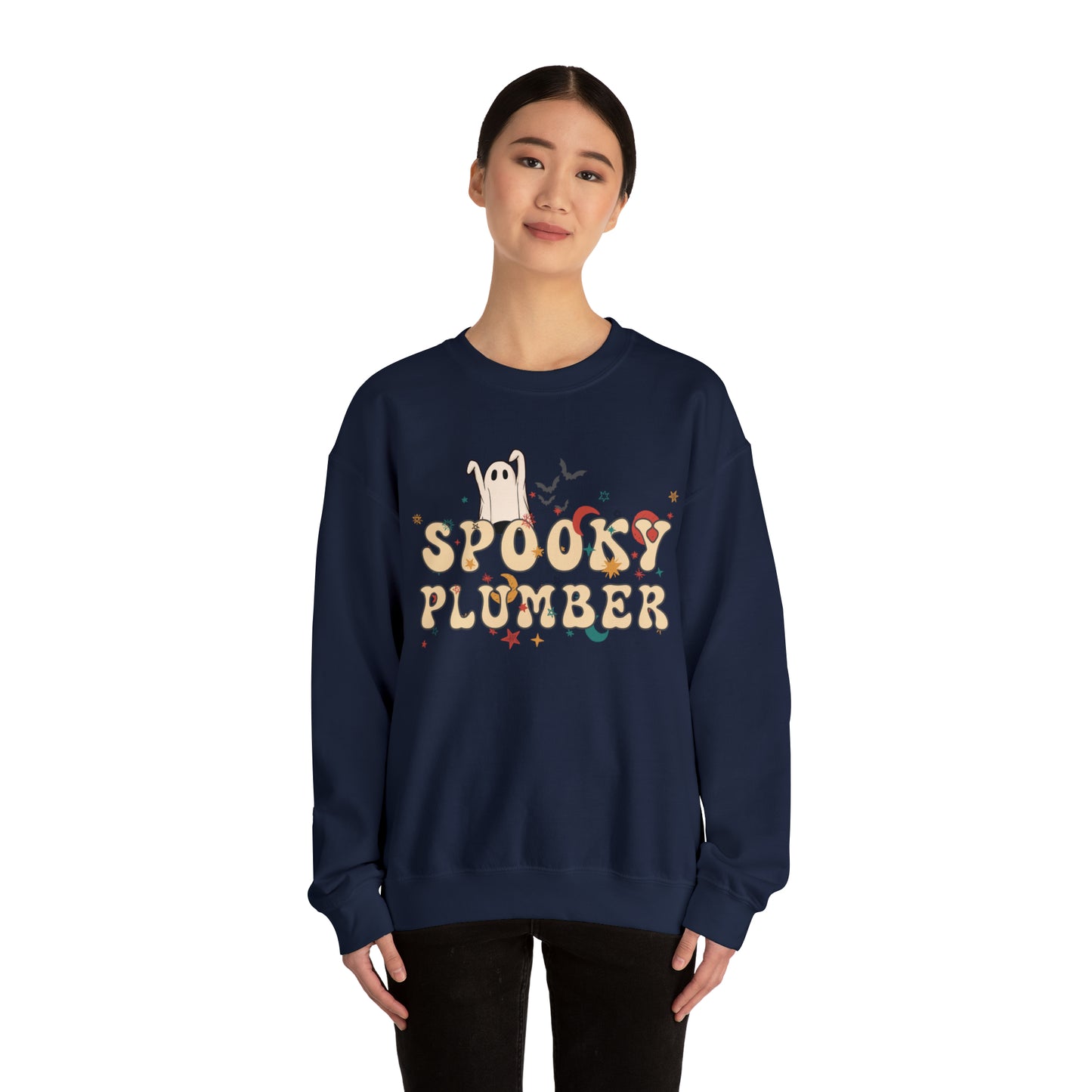 Spooky Plumber Halloween Sweatshirt, Halloween Gift for Plumber, Plumber's Spooky Sweater