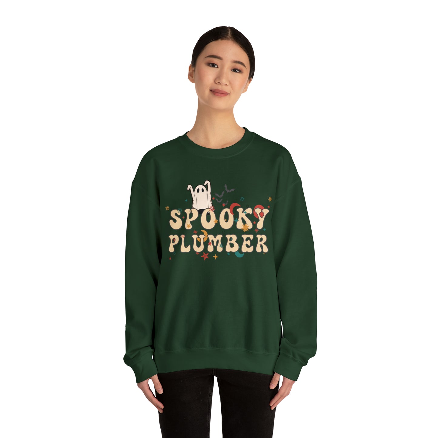 Spooky Plumber Halloween Sweatshirt, Halloween Gift for Plumber, Plumber's Spooky Sweater