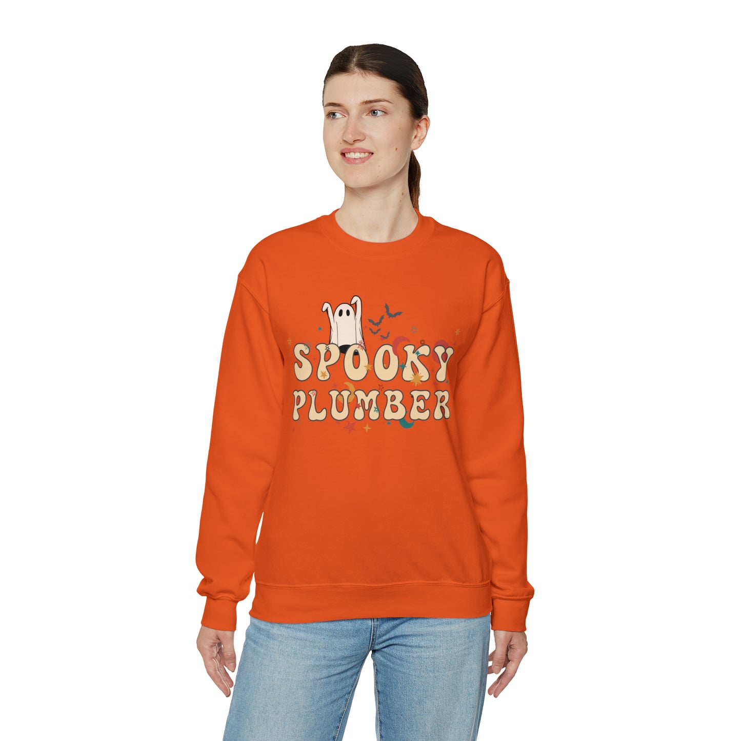 Spooky Plumber Halloween Sweatshirt, Halloween Gift for Plumber, Plumber's Spooky Sweater