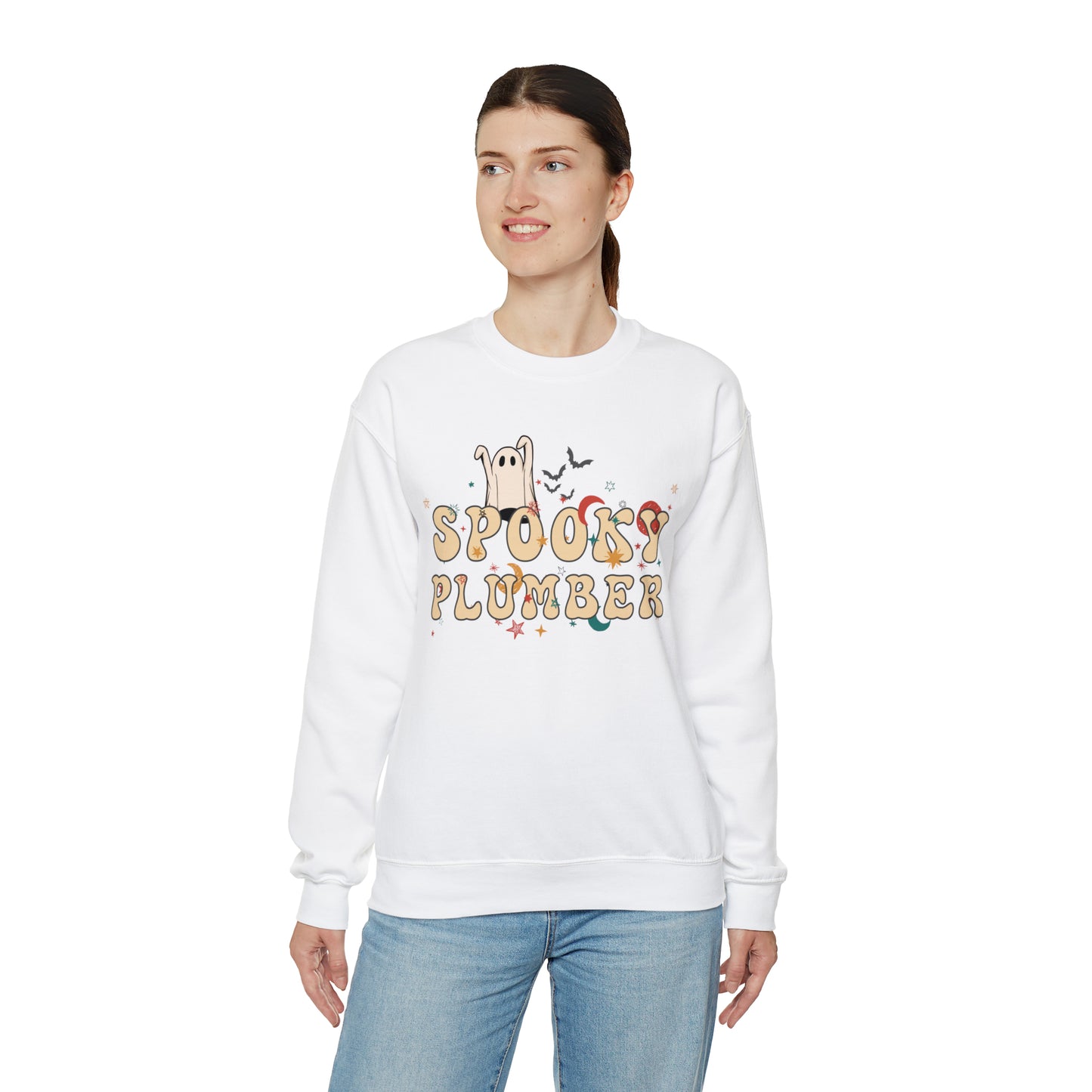 Spooky Plumber Halloween Sweatshirt, Halloween Gift for Plumber, Plumber's Spooky Sweater