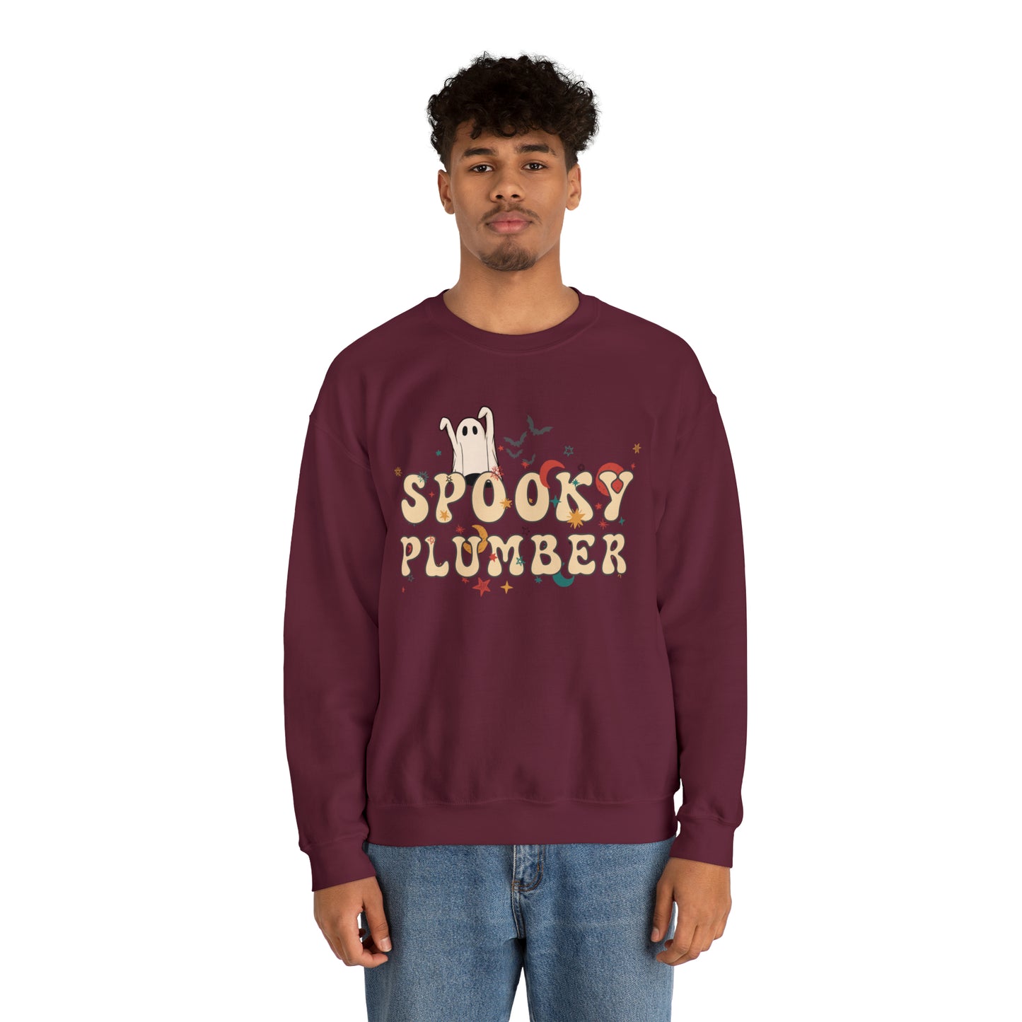 Spooky Plumber Halloween Sweatshirt, Halloween Gift for Plumber, Plumber's Spooky Sweater