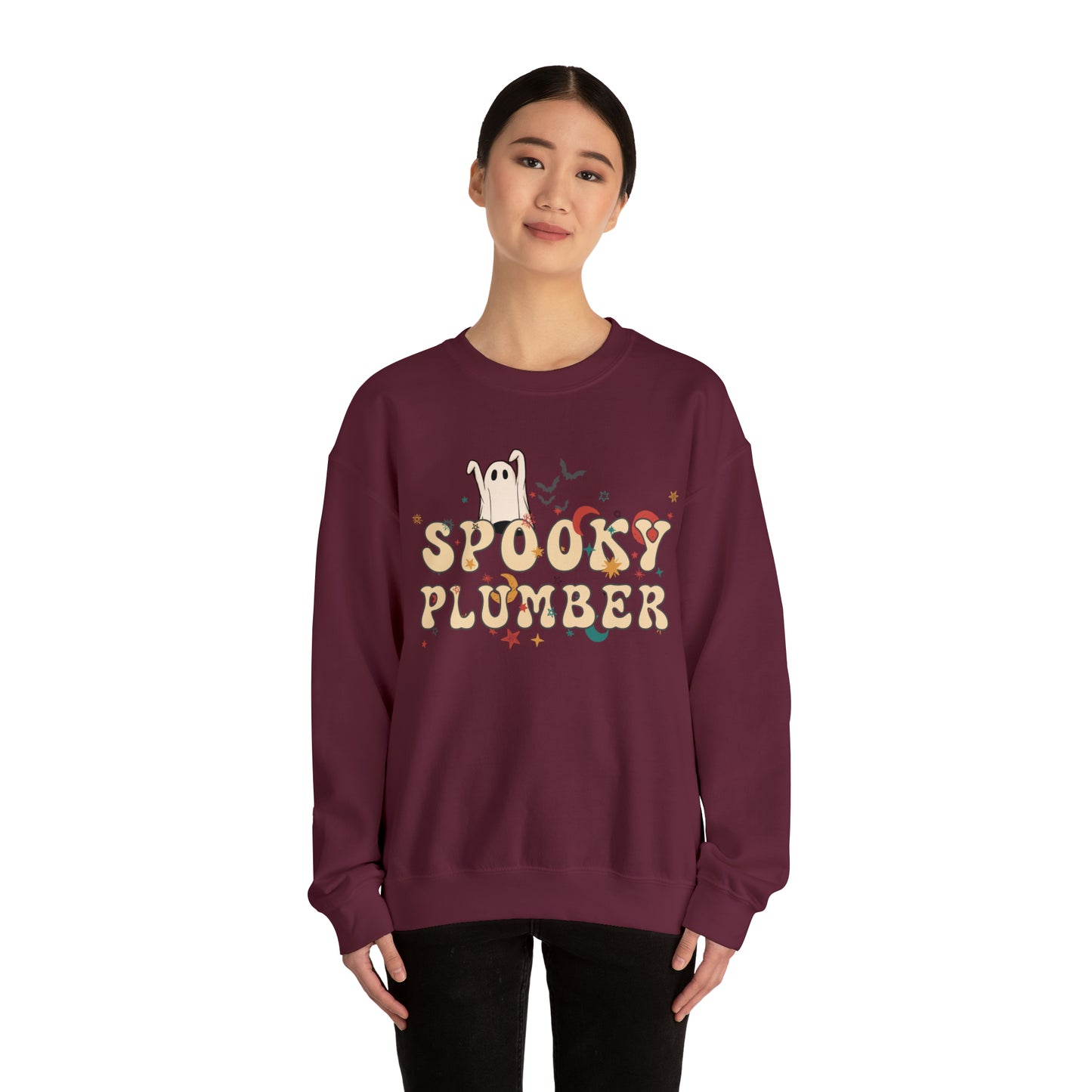 Spooky Plumber Halloween Sweatshirt, Halloween Gift for Plumber, Plumber's Spooky Sweater