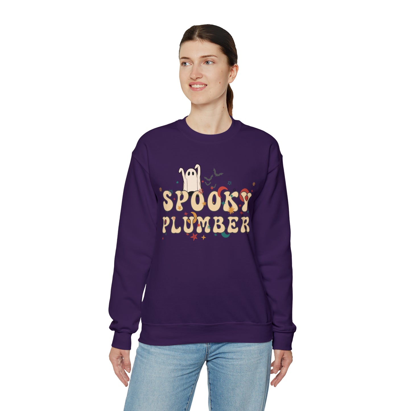 Spooky Plumber Halloween Sweatshirt, Halloween Gift for Plumber, Plumber's Spooky Sweater