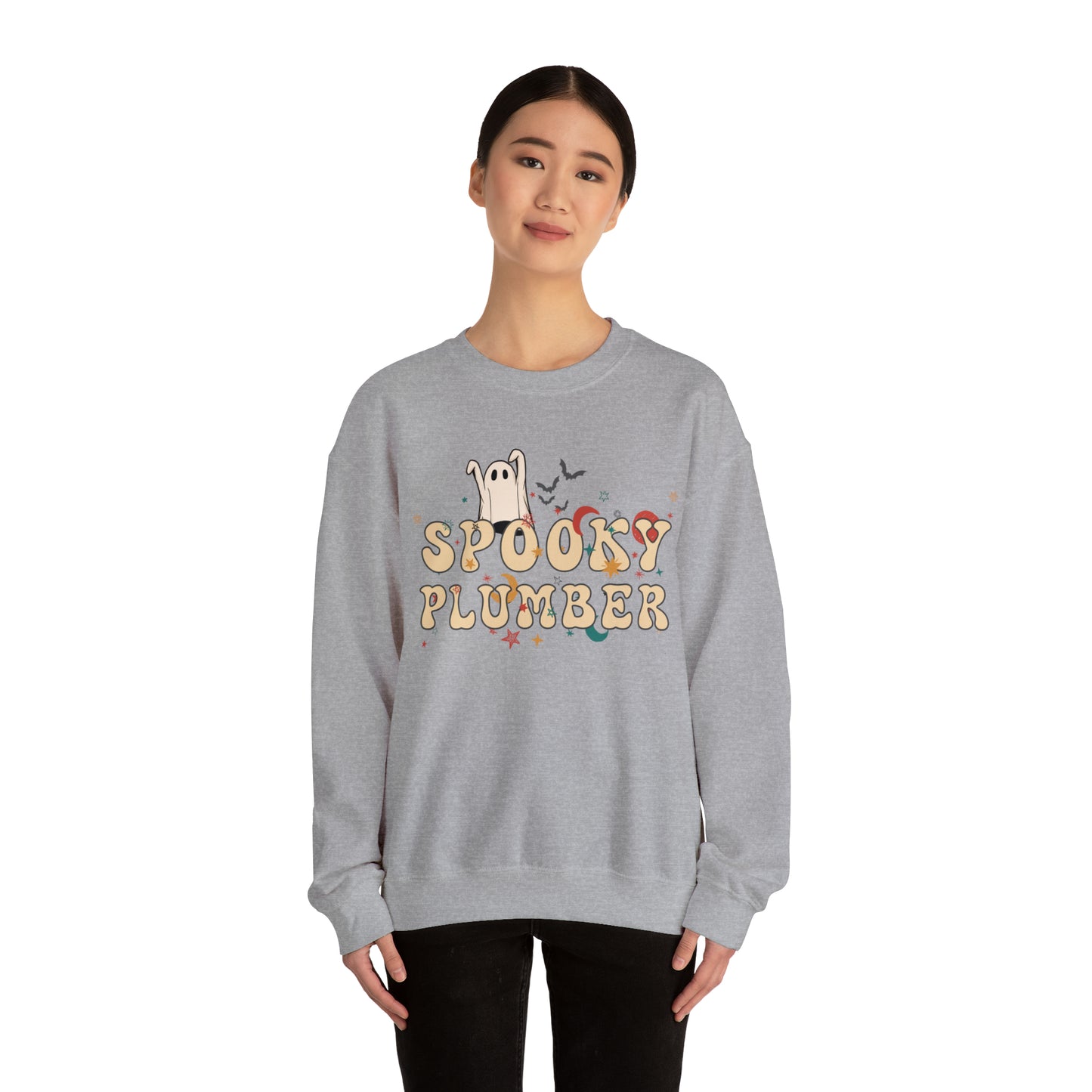 Spooky Plumber Halloween Sweatshirt, Halloween Gift for Plumber, Plumber's Spooky Sweater