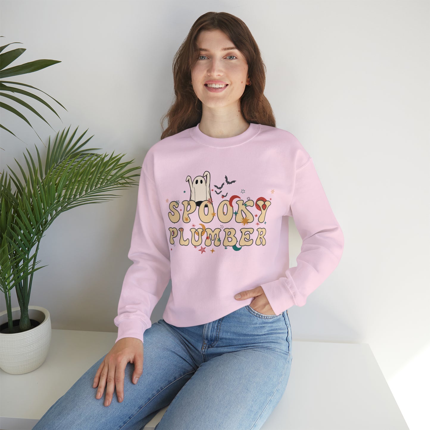 Spooky Plumber Halloween Sweatshirt, Halloween Gift for Plumber, Plumber's Spooky Sweater