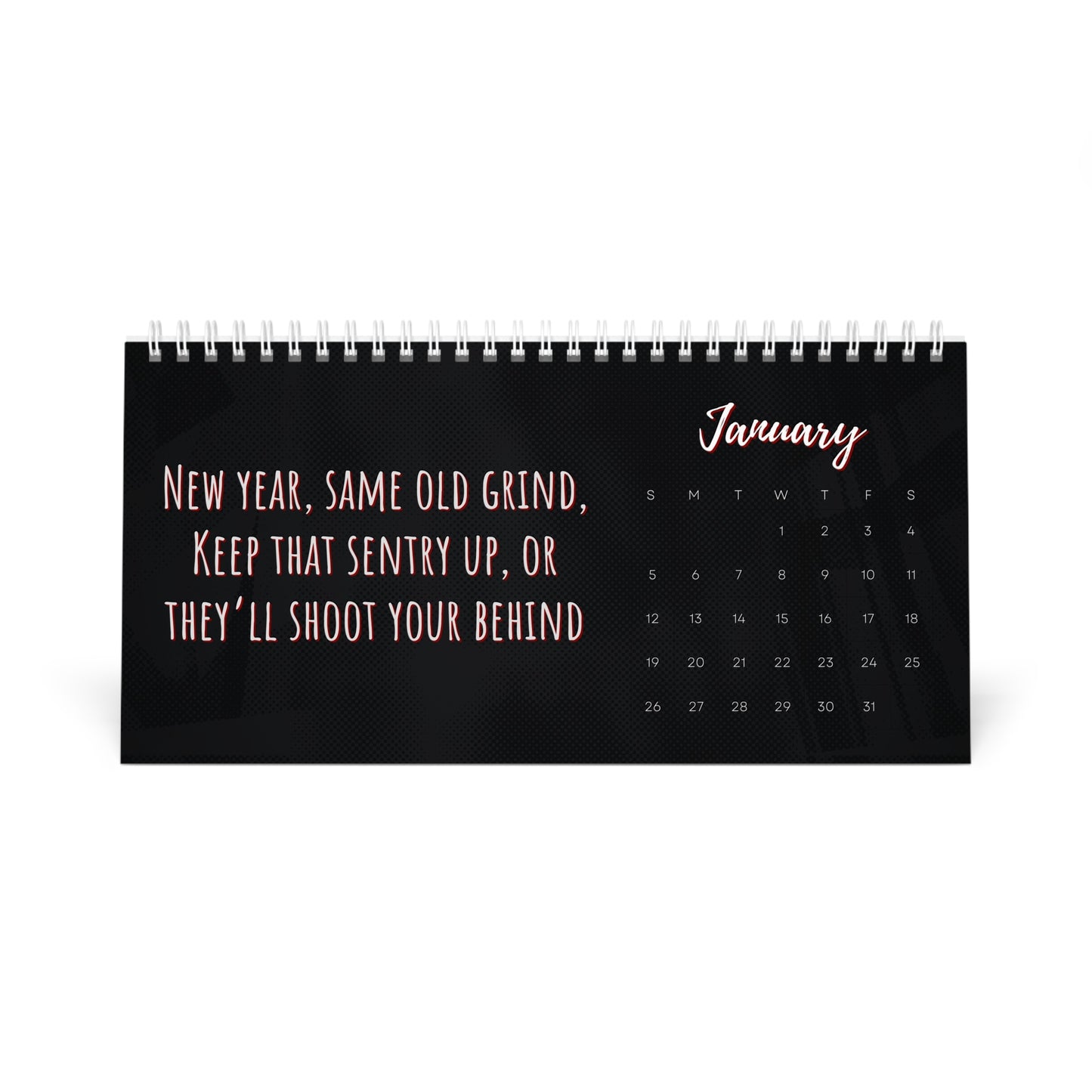 2025 TF2 Engineer Demotivational Quotes Desktop Calendar, Funny Gifts