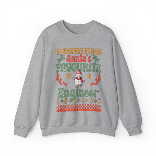 Santa's Fav Profession Engineer Ugly Christmas Sweatshirt