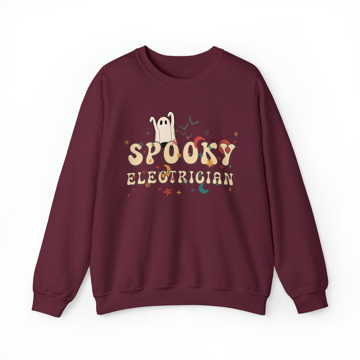 Spooky Electrician Halloween Sweatshirt, Halloween Gift for Electrician, Electrician's Spooky Sweater