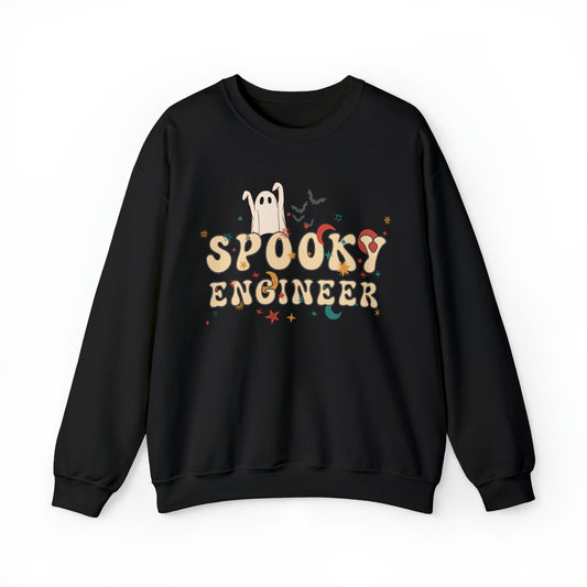 Spooky Engineer Halloween Sweatshirt, Halloween Gift for Engineer, Engineer's Spooky Sweater