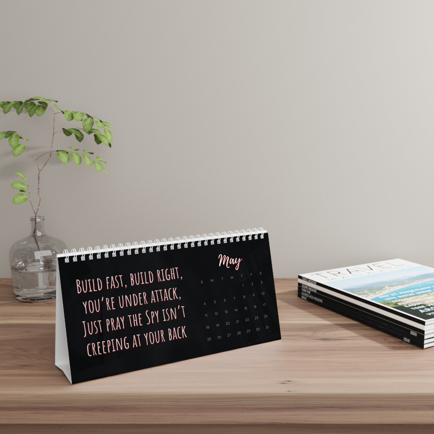 2025 TF2 Engineer Demotivational Quotes Desktop Calendar, Funny Gifts