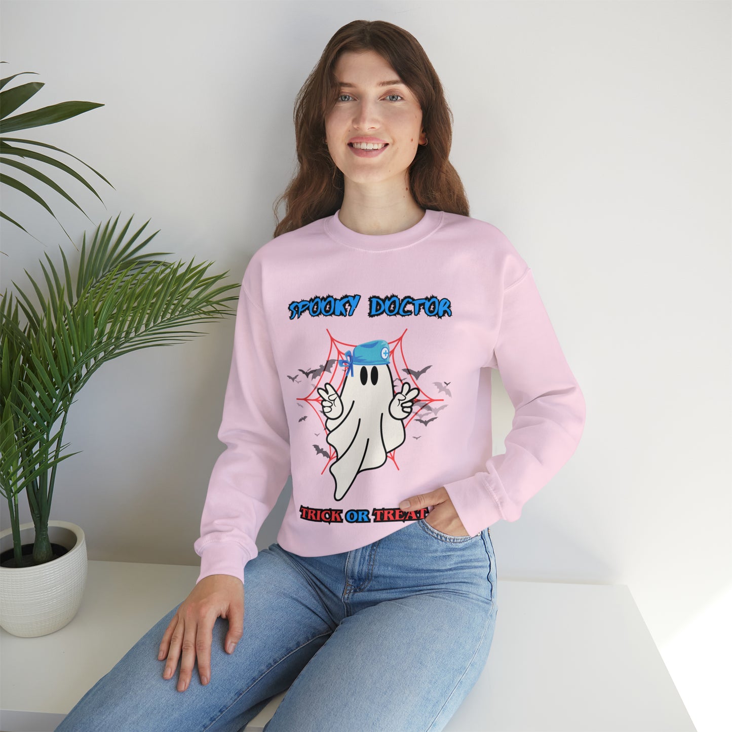 Spooky Doctor Halloween Sweatshirt, Halloween Gift for Doctor, Surgeon Spooky Sweater