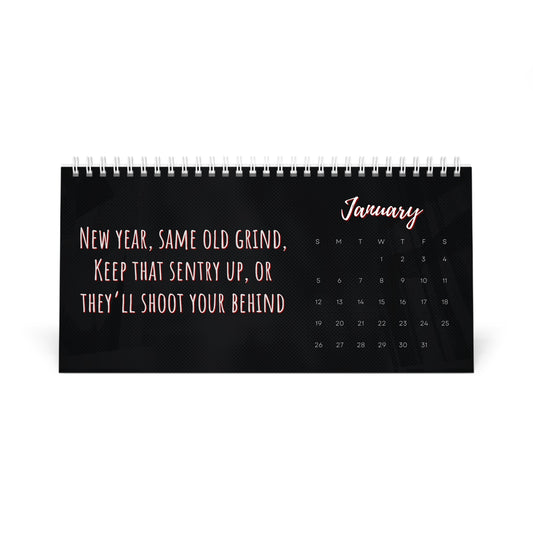 2025 TF2 Engineer Demotivational Quotes Desktop Calendar, Funny Gifts
