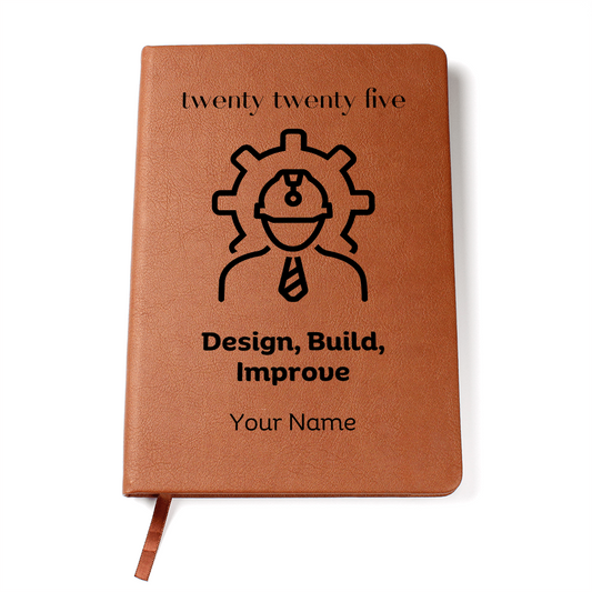 2025 Engineer's Diary Personalized leather Journal, Personalised Diary, Custom Gift for Engineers, Architects, and Tech Enthusiasts Notebook
